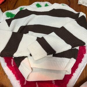 Striped Black and White Women's Sweater